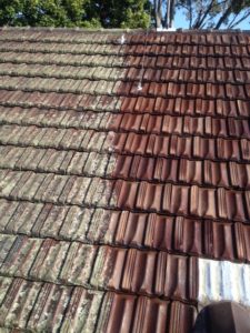 Tile roof cleaning