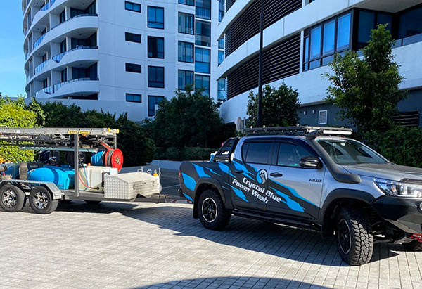 Crystal Blue Power Wash Vehicle